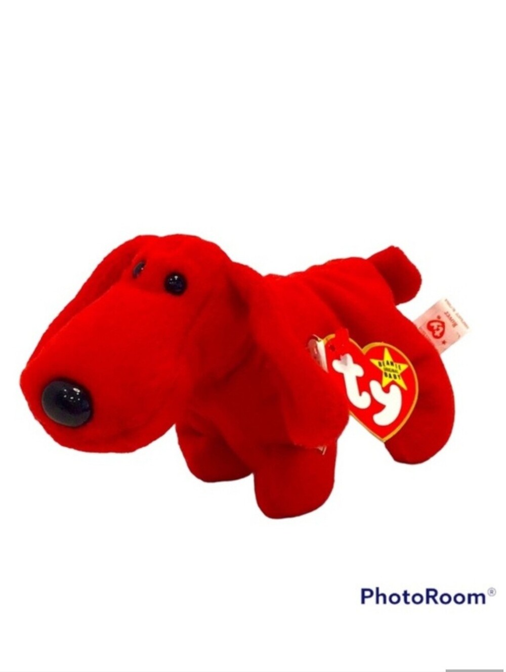 💚 1996 TY “Rover” Beanie Baby Red Dog NWT